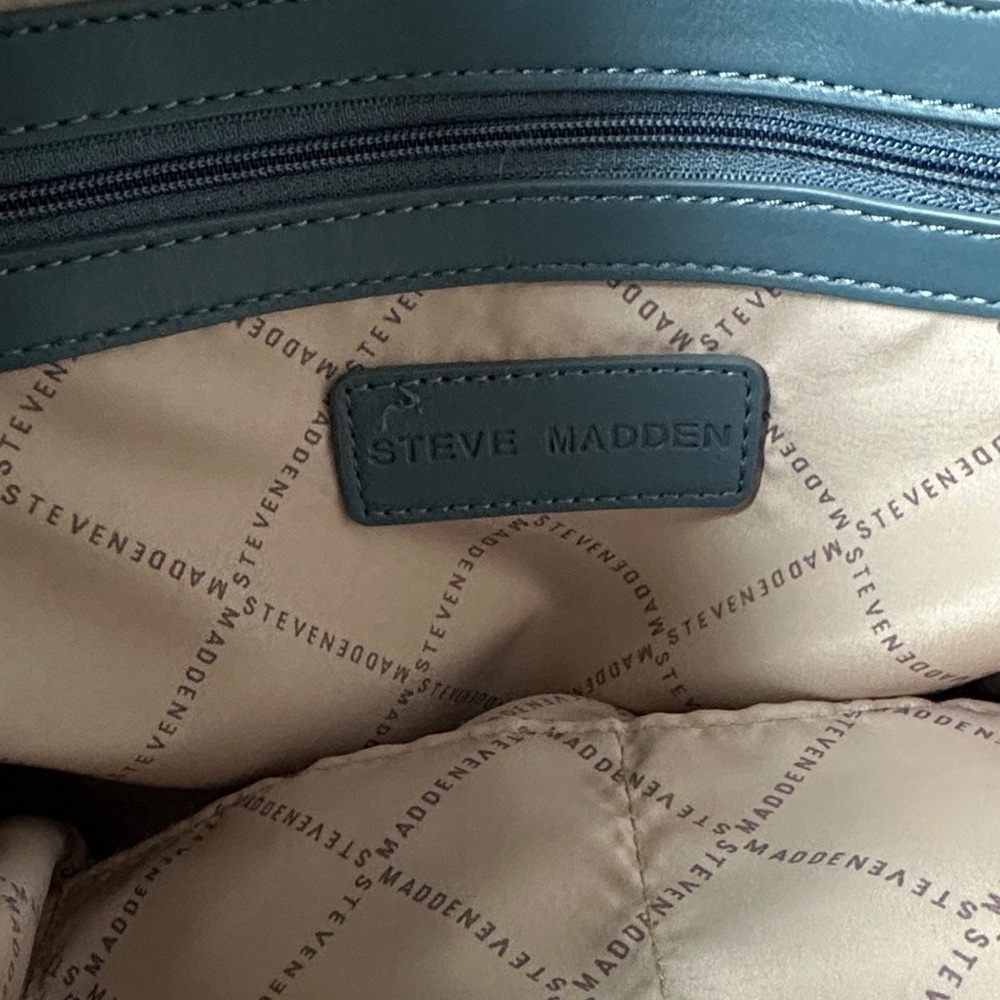 🟣🟣EUC Steve Madden Denim Blue “Mykonos”Tote Handbag🟣🟣 - Picture 11 of 13